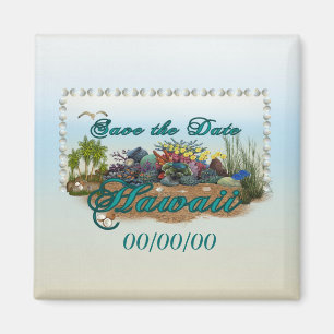 Hawaii island Save the Date Magnet