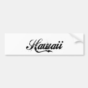 hawaii island stone washed vintage bumper sticker