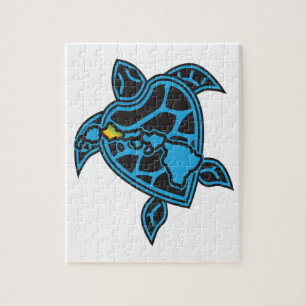 Hawaii Islands and Hawaii Turtle Jigsaw Puzzle