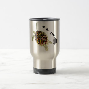 Hawaii Islands and Hawaii Turtle Travel Mug