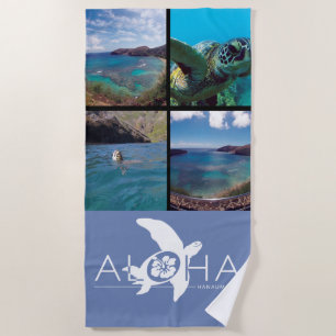 Hawaii Islands Hanauma Bay Aloha Turtle Beach Towel