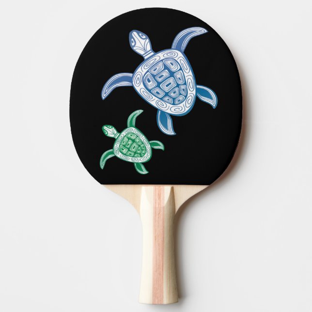 Hawaii Islands Turtle Ping Pong Paddle (Front)