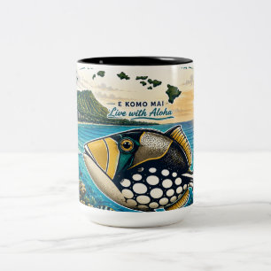 Hawaii Islands Two-Tone Coffee Mug