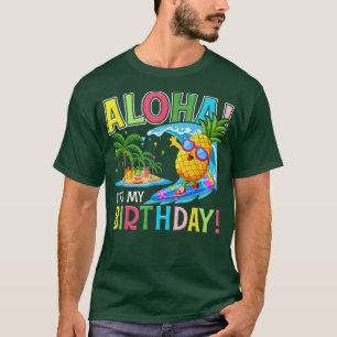 Hawaii It My Birthday Party Aloha Hawaiian Floral  T-Shirt