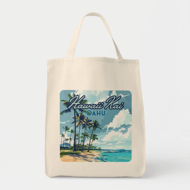 Hawaii Kai Honolulu Oahu Hawaii Retro Tote Bag (Front)