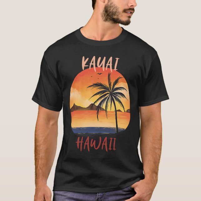 Hawaii Kauai Family Vacation Palm trees Ocean Sun  T-Shirt (Front)