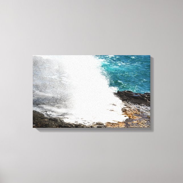 Hawaii Kauai Spouting Horn Canvas Print (Front)
