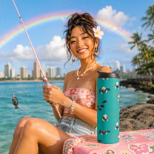 Hawaii Kawaii Musubi Fishing Thermal Tumbler