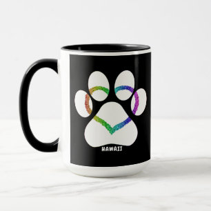 Hawaii Kitty Love Rainbow Mug