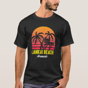Hawaii Lanikai Beach Oahu Hawaiian Sunset Palm Tre T-Shirt