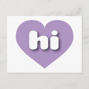 Hawaii lavender heart - I love hi Postcard