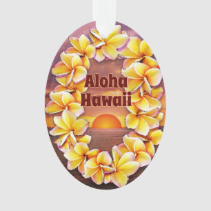 Hawai'i Lei with Aloha Acrylic Ornament