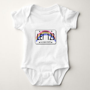 Hawaii licence plate baby bodysuit