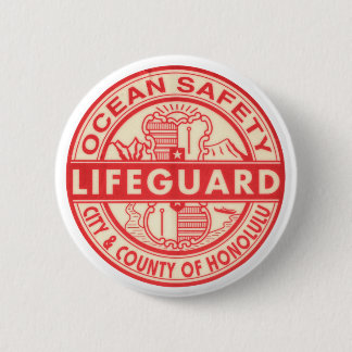 Hawaii Lifeguard Logo 6 Cm Round Badge
