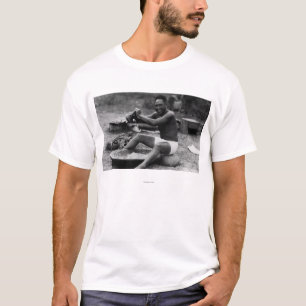 Hawaii - Man Pounding Taro to Make Poi T-Shirt