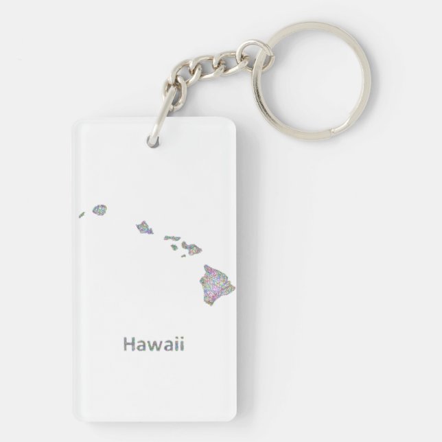 Hawaii map key ring (Back)