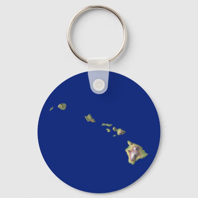 Hawaii Map Keychain (Front)