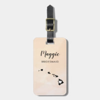 Hawaii Map Luggage Tag, Wedding Party Welcome