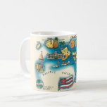 Hawaii Map Mug<br><div class="desc">A fun vintage postcard map of the Hawaiian Islands repurposed on a mug.</div>