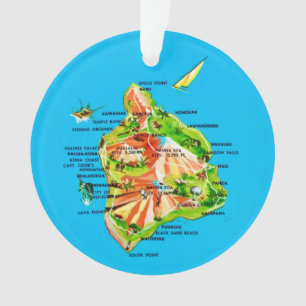 Hawaii Map  Ornament