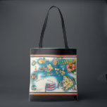 Hawaii Map Swanky Black Map Shoulder Tote Bag<br><div class="desc">A fun vintage postcard map of  the Hawaiian Islands repurposed!</div>