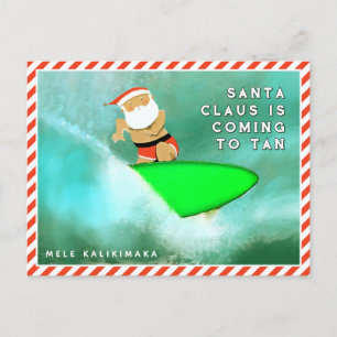 Hawaii Mele Kalikimaka Christmas Postcard