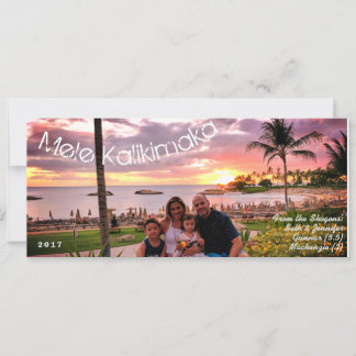 Hawaii Merry Christmas Mele Kalikimaka Holiday Card
