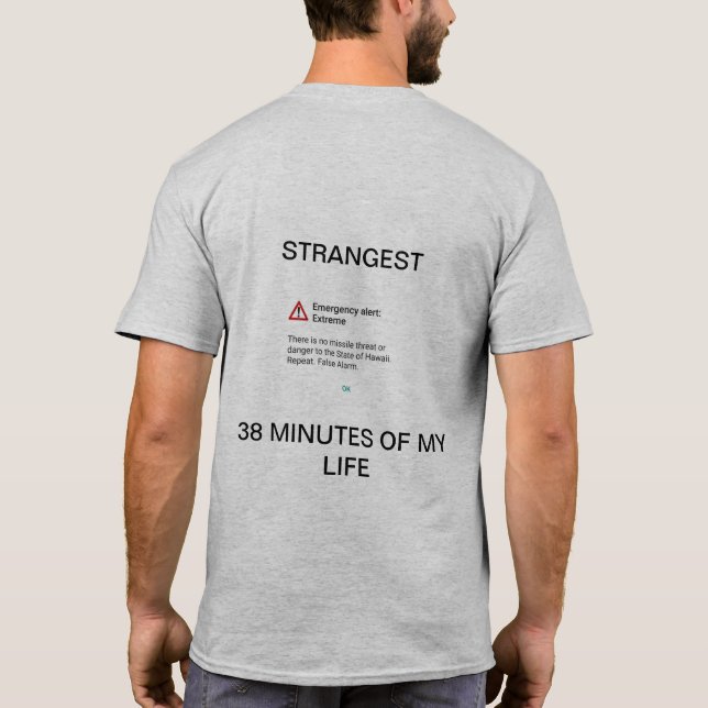 Hawaii Missile Alert T-Shirt (Back)