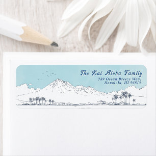 Hawaii Mountain Blue sky- Return Customizable