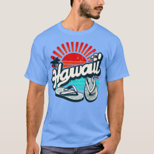 Hawaii Oahu Flip Flop Sandals Summer Beach Retro T T-Shirt