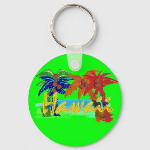 Hawaii palm tree keychain
