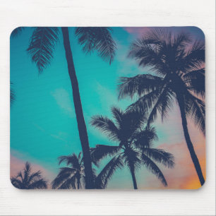 Hawaii Palm Trees At Sunset Mouse Mat