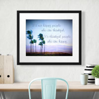 Hawaii Palm Trees Photo Thankful People Quote