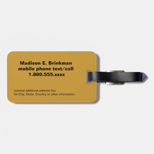 Hawaii Palm TreeTag Luggage Tag (Back Horizontal)