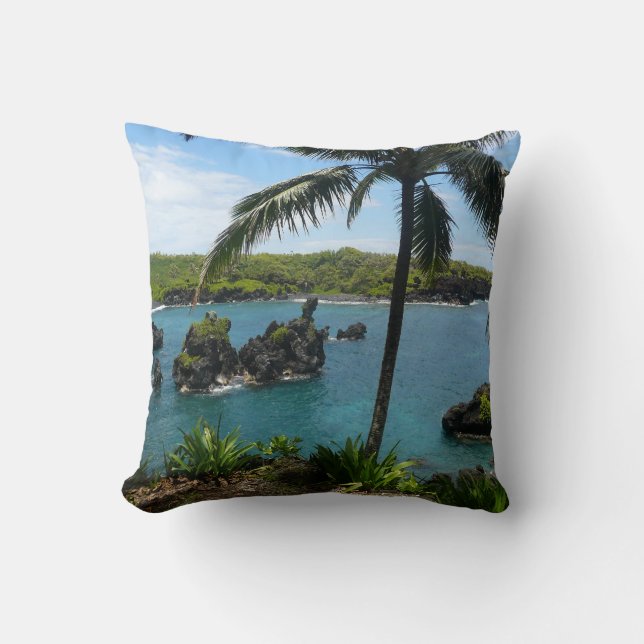 Hawaii - Paradise Beach & Waterfall Cushion (Front)