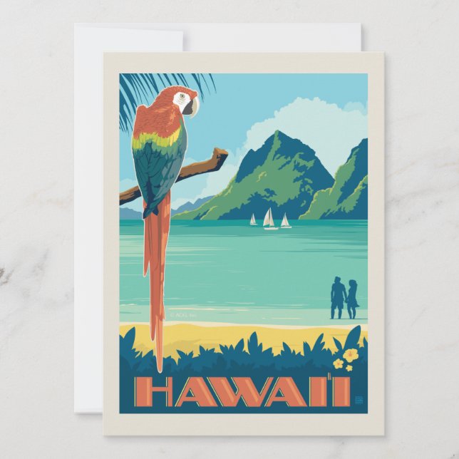 Hawaii | Parrot Save The Date (Front)