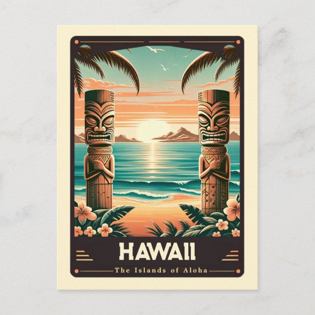 Hawaii | Patriotic Spirit Vintage Postcard (Front)