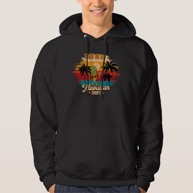 Hawaii Pineapple Hawaiian  Tropical Hoodie (Front)