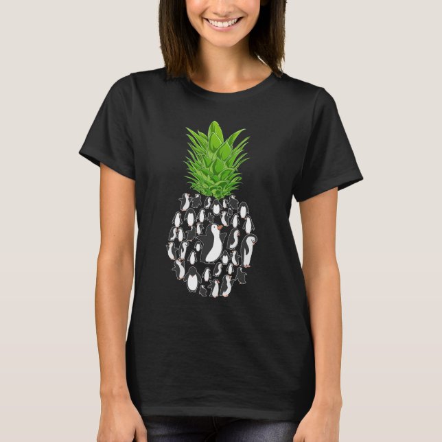 Hawaii Pineapple Penguins T-Shirt (Front)
