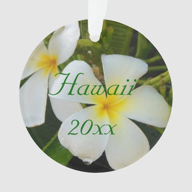 Hawaii Plumeria Ornament (Front)