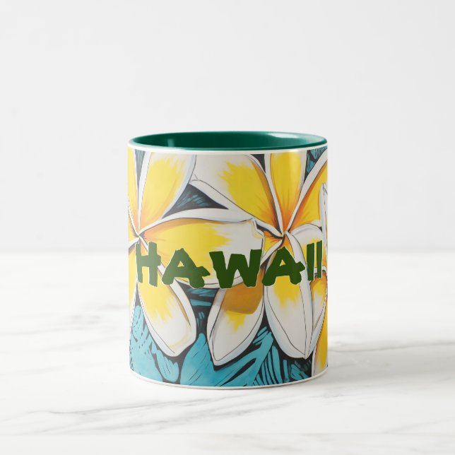 Hawaii Plumeria Two-Tone Mug (Center)