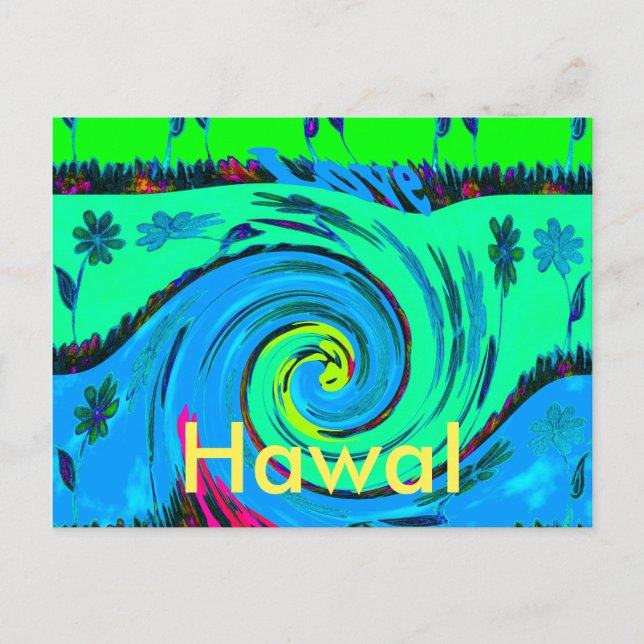 Hawaii Postcard Horizontal Template (Front)