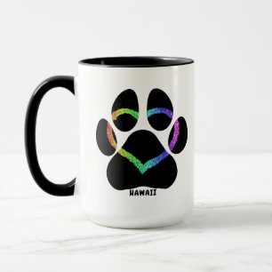 Hawaii Puppy Love Rainbow Mug