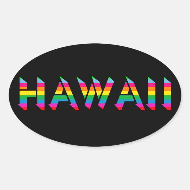 Hawaii Rainbow Stickers (Front)