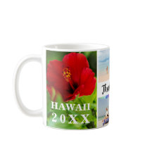 Hawaii Red Hibiscus 4 Photo Family Name Trip