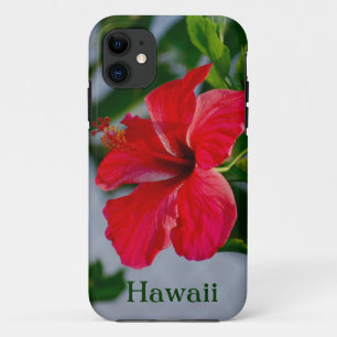 Hawaii Red Hibiscus iPhone 11 Case