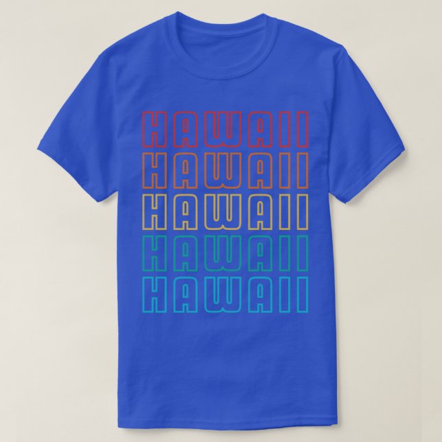 Hawaii Retro Hollow Five TShirt (Design Front)