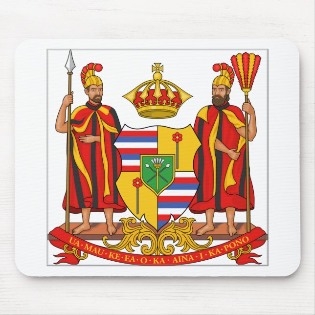 Hawaii Royal Coat of Arms Mouse Mat (Front)