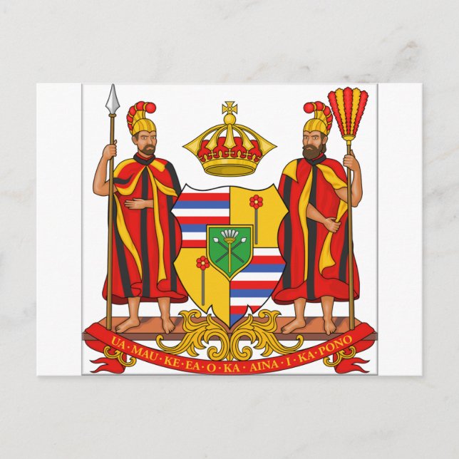 Hawaii Royal Coat of Arms Postcard (Front)