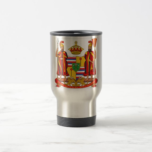 Hawaii Royal Coat of Arms Travel Mug (Center)